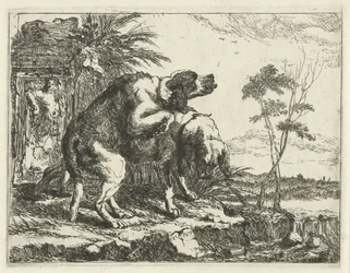 Dos perros apareándose